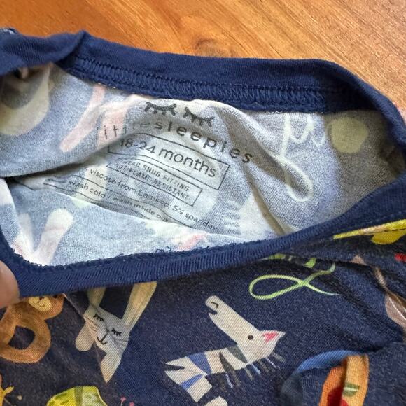 Little Sleepies 18-24M Alphabet Friends Bamboo Long Sleeve Two Piece Pajamas - Picture 3 of 4